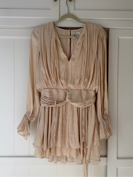 H&M Tops - Women's Cream Long-Sleeve Pleated Dress